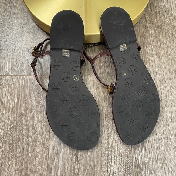 SOLD Tory Burch brown croc Miller Sandal size 7 - Picture 6 of 6